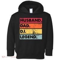 Husband Dad DJ Legend Funny DJ Disc Jockey Music Player Toddler Hoodie thumb 0