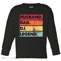Husband Dad DJ Legend Funny DJ Disc Jockey Music Player Toddler Long Sleeve Shirt thumb 0