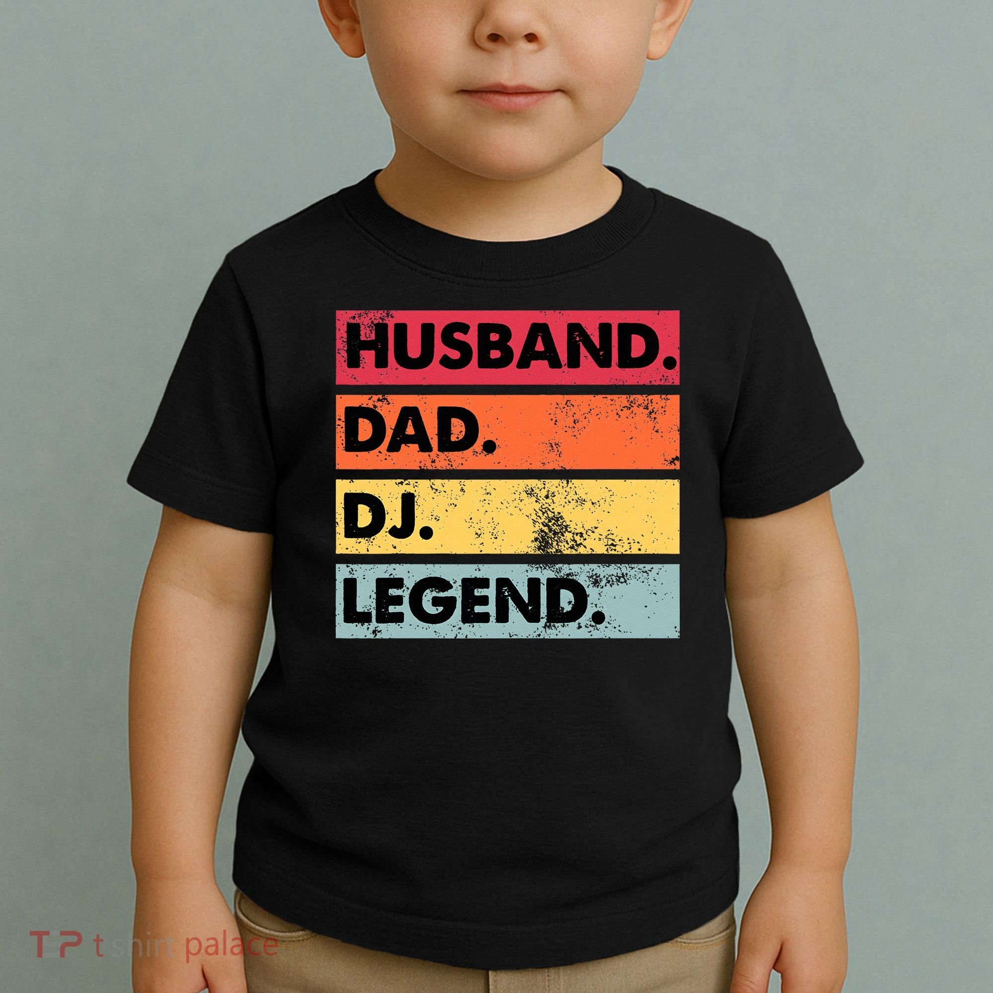 Husband Dad DJ Legend Funny DJ Disc Jockey Music Player Toddler T-Shirt