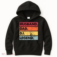 Husband Dad DJ Legend Funny DJ Disc Jockey Music Player Kids Hoodie thumb 0