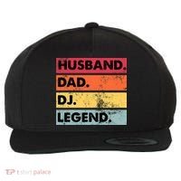 Husband Dad DJ Legend Funny DJ Disc Jockey Music Player Wool Snapback Cap thumb 0