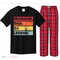 Husband Dad DJ Legend Funny DJ Disc Jockey Music Player Kids Plaid Pajama Set thumb 0