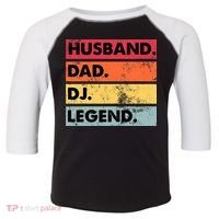 Husband Dad DJ Legend Funny DJ Disc Jockey Music Player Toddler Fine Jersey T-Shirt thumb 0