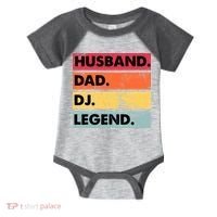 Husband Dad DJ Legend Funny DJ Disc Jockey Music Player Infant Baby Jersey Bodysuit thumb 0