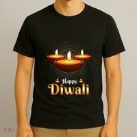 Happy Diwali Deepavali Hindu Indian Festival Of Lights T-Shirt thumb 3