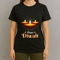 Happy Diwali Deepavali Hindu Indian Festival Of Lights T-Shirt thumb 4