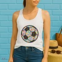 Happy Dot Day International Dot Day Polka Dot Soccer Futbol Ball Women's Tank Top thumb 2