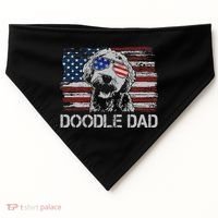 hug day Doodle Dad Goldendoodle Dog American Flag USA-Made Doggie Bandana thumb 0