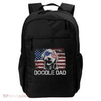 hug day Doodle Dad Goldendoodle Dog American Flag Backpack thumb 0