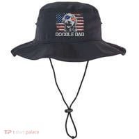 hug day Doodle Dad Goldendoodle Dog American Flag Bucket Hat thumb 0