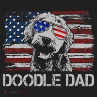 hug day Doodle Dad Goldendoodle Dog American Flag Hat thumb 2