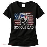 hug day Doodle Dad Goldendoodle Dog American Flag Women's T-Shirt thumb 0