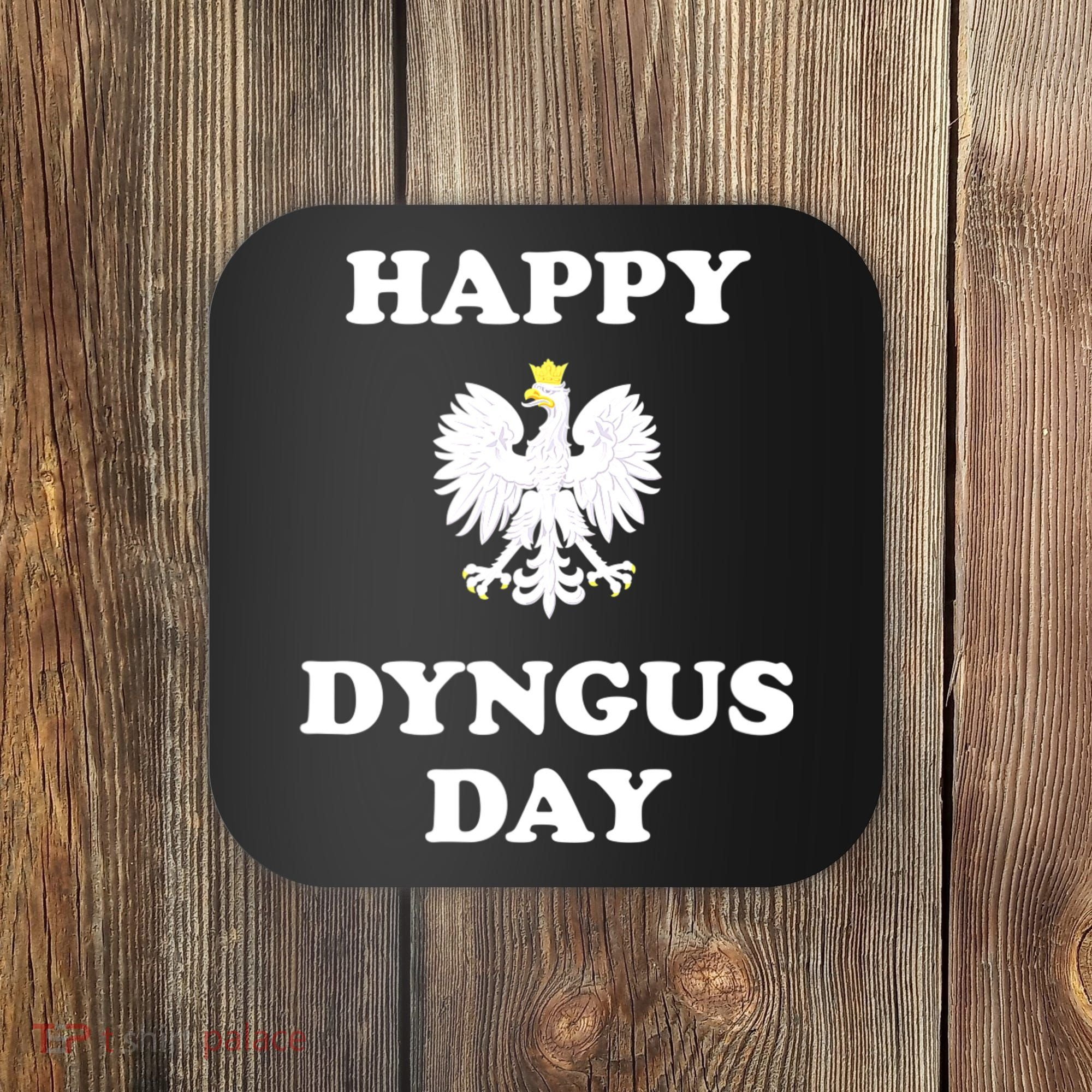 Happy Dyngus Day Polska Polish White Eagle Coaster