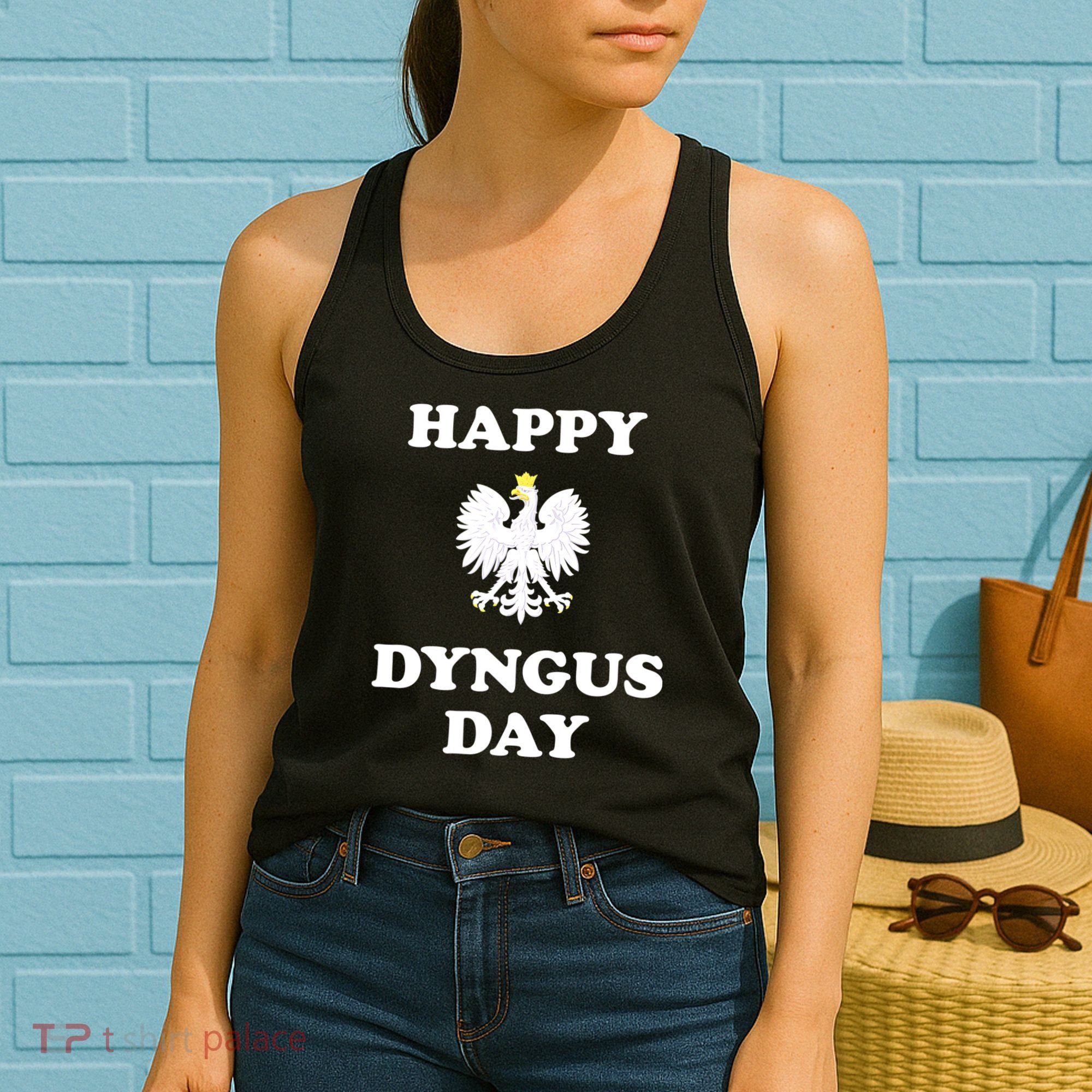 Happy Dyngus Day Polska Polish White Eagle Women's Tank Top