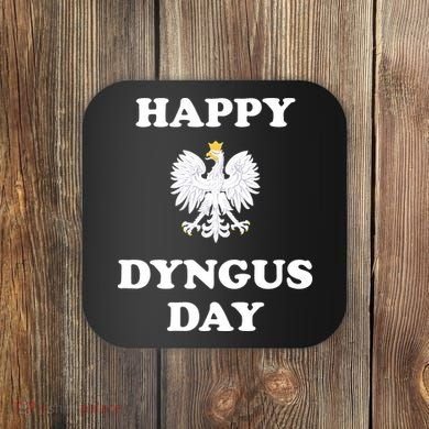 Happy Dyngus Day Polska Polish White Eagle Coaster