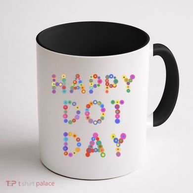 Happy Dot Day Colorful Polka Dots Coffee Mug back