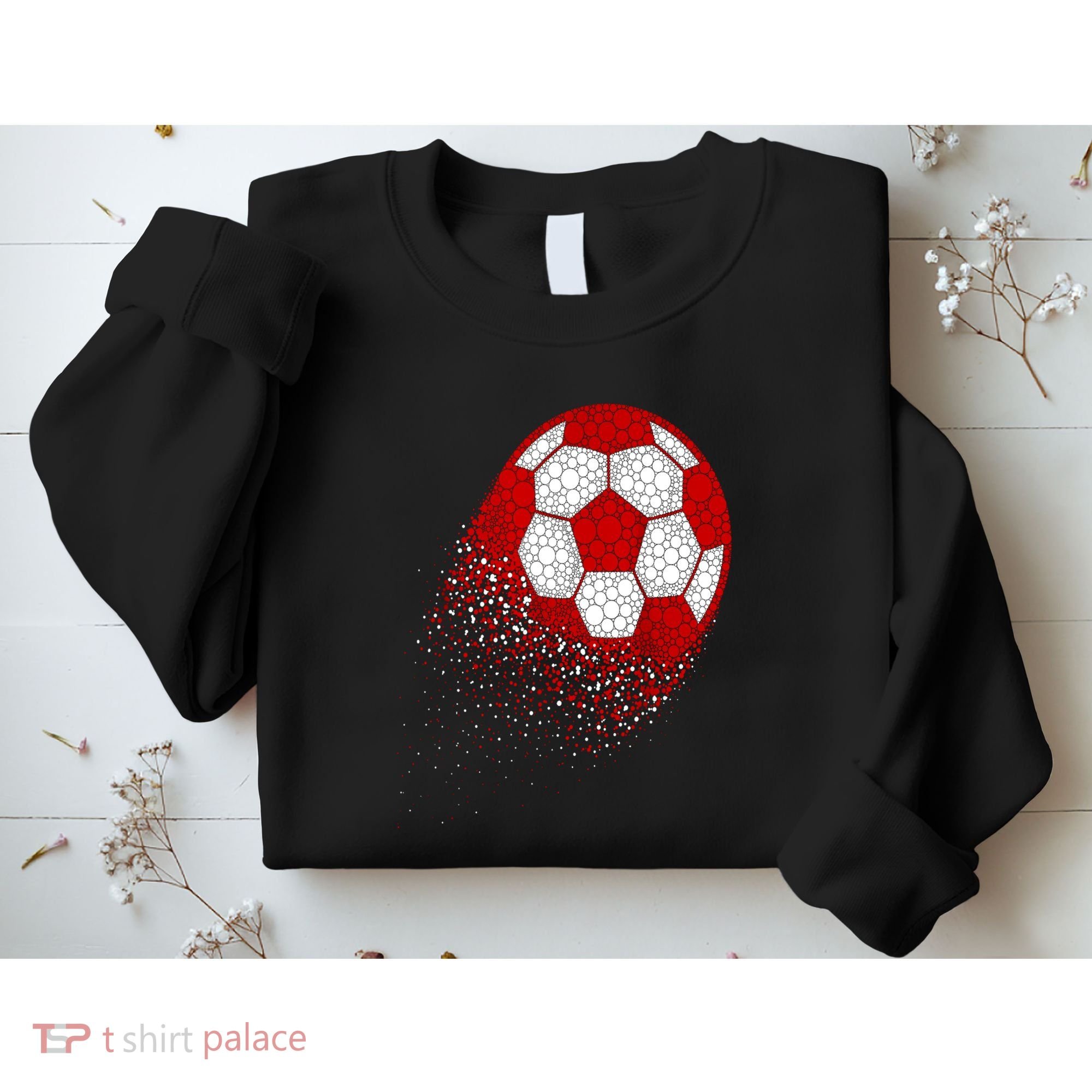 Happy Dot Day Ball With Polka Dots Funny Soccer Gift Sweatshirt