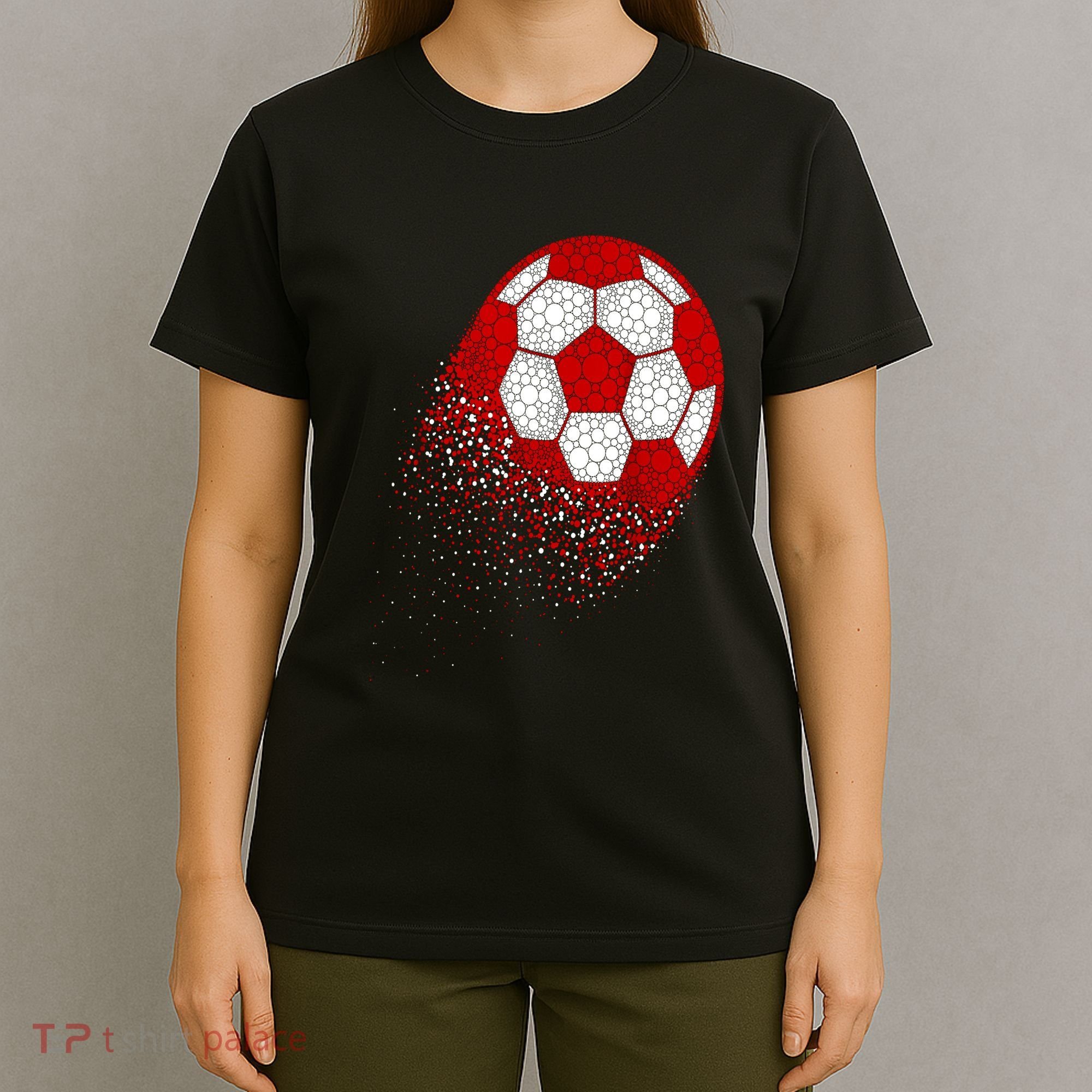 Happy Dot Day Ball With Polka Dots Funny Soccer Gift T-Shirt