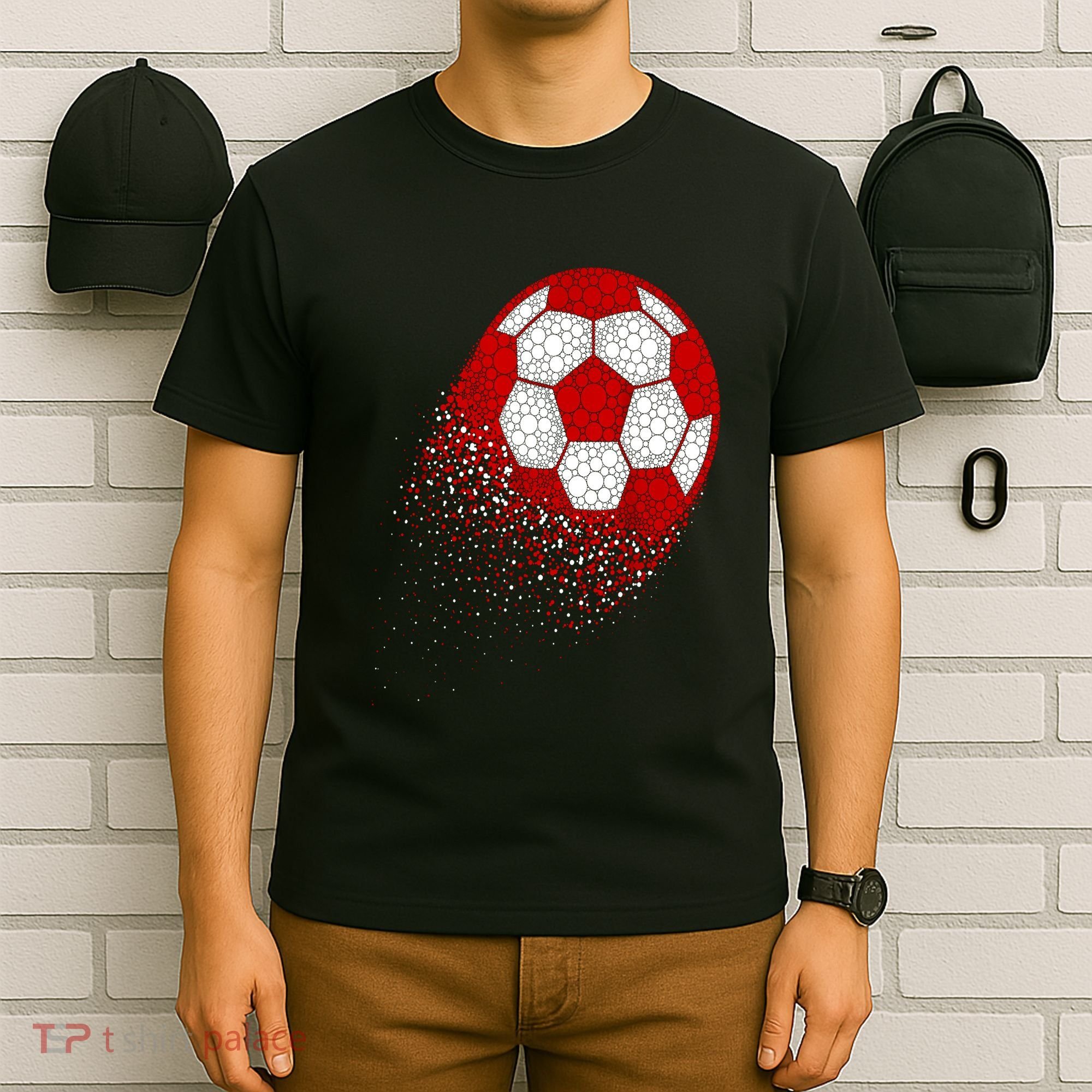 Happy Dot Day Ball With Polka Dots Funny Soccer Gift T-Shirt