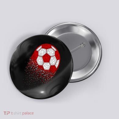 Happy Dot Day Ball With Polka Dots Funny Soccer Gift Button