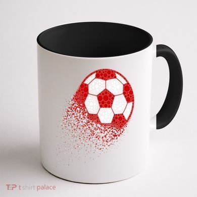 Happy Dot Day Ball With Polka Dots Funny Soccer Gift Coffee Mug back