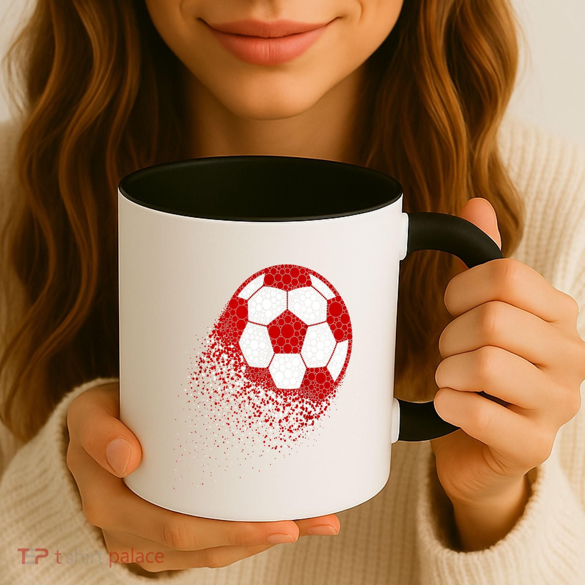 Happy Dot Day Ball With Polka Dots Funny Soccer Gift Coffee Mug