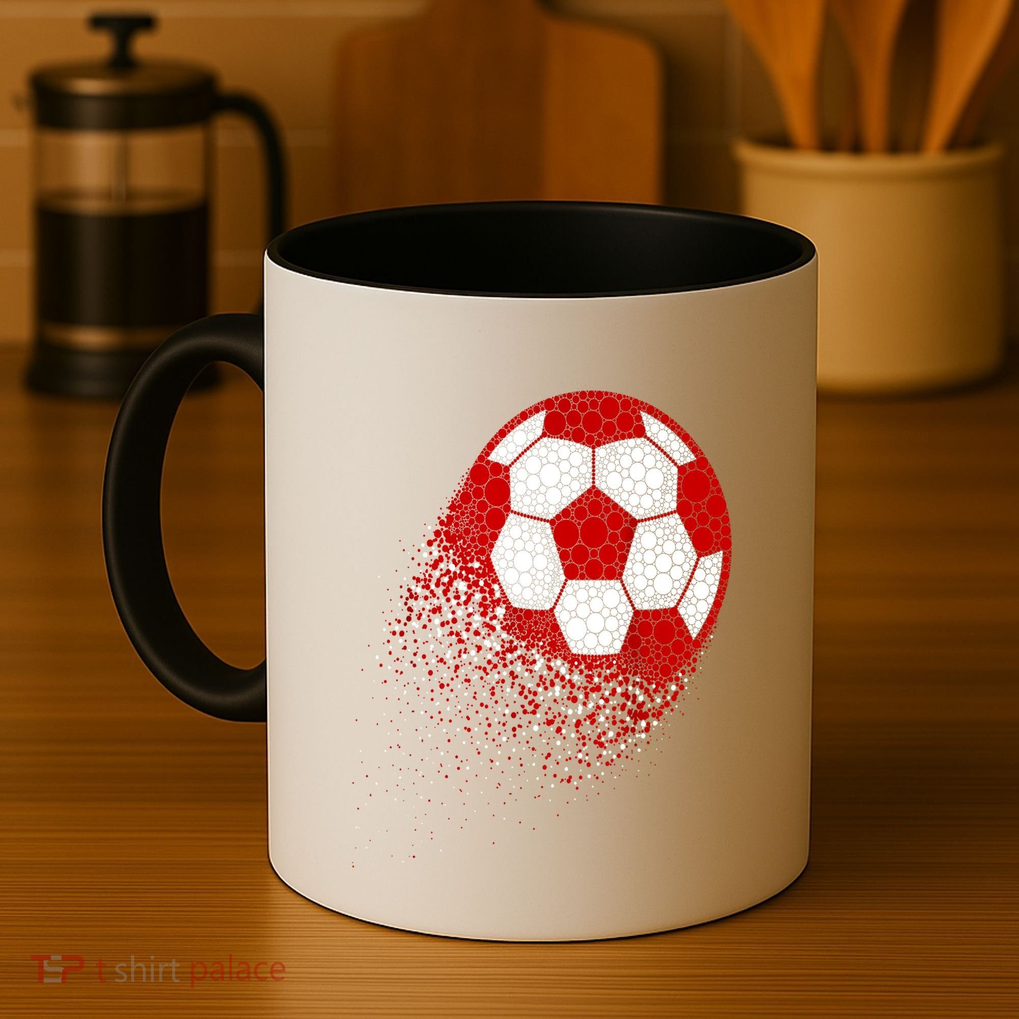 Happy Dot Day Ball With Polka Dots Funny Soccer Gift Coffee Mug