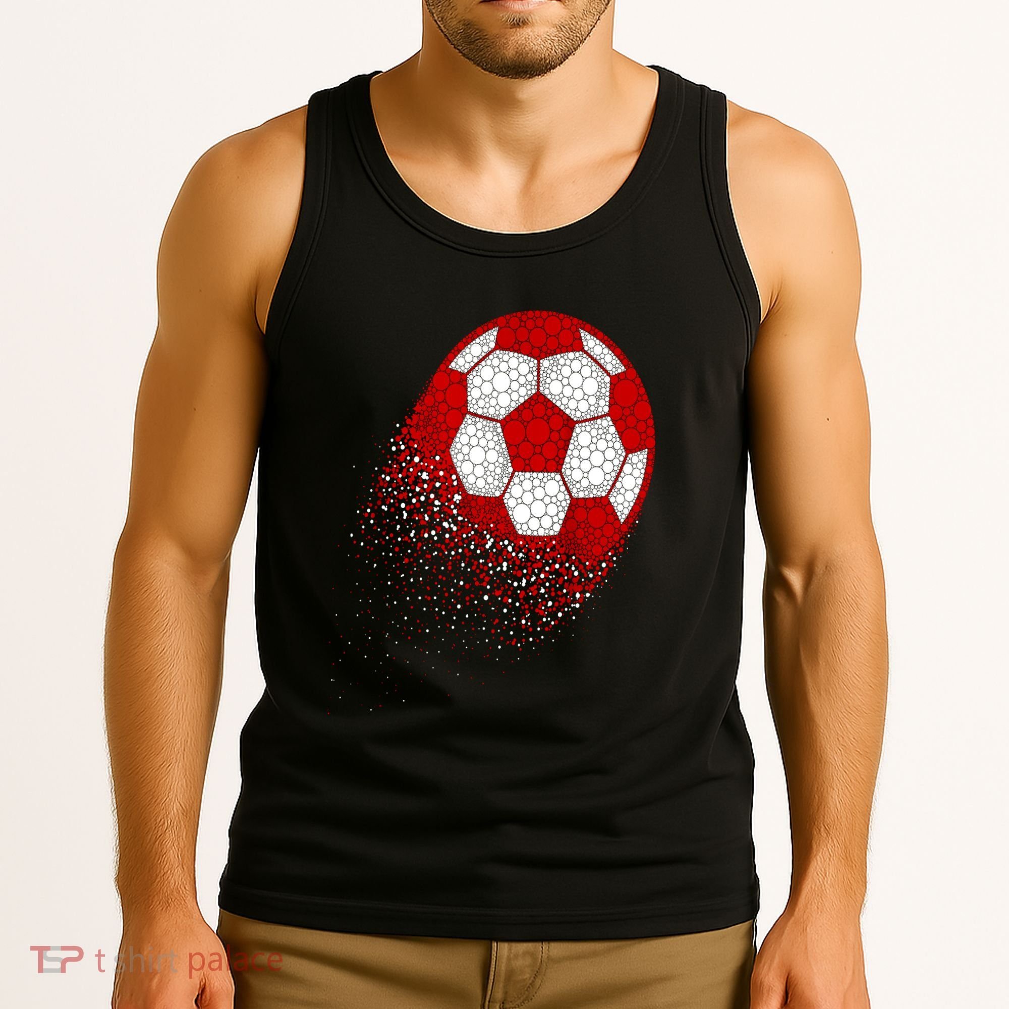 Happy Dot Day Ball With Polka Dots Funny Soccer Gift Tank Top