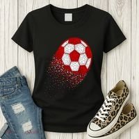 Happy Dot Day Ball With Polka Dots Funny Soccer Gift Women's T-Shirt thumb 3