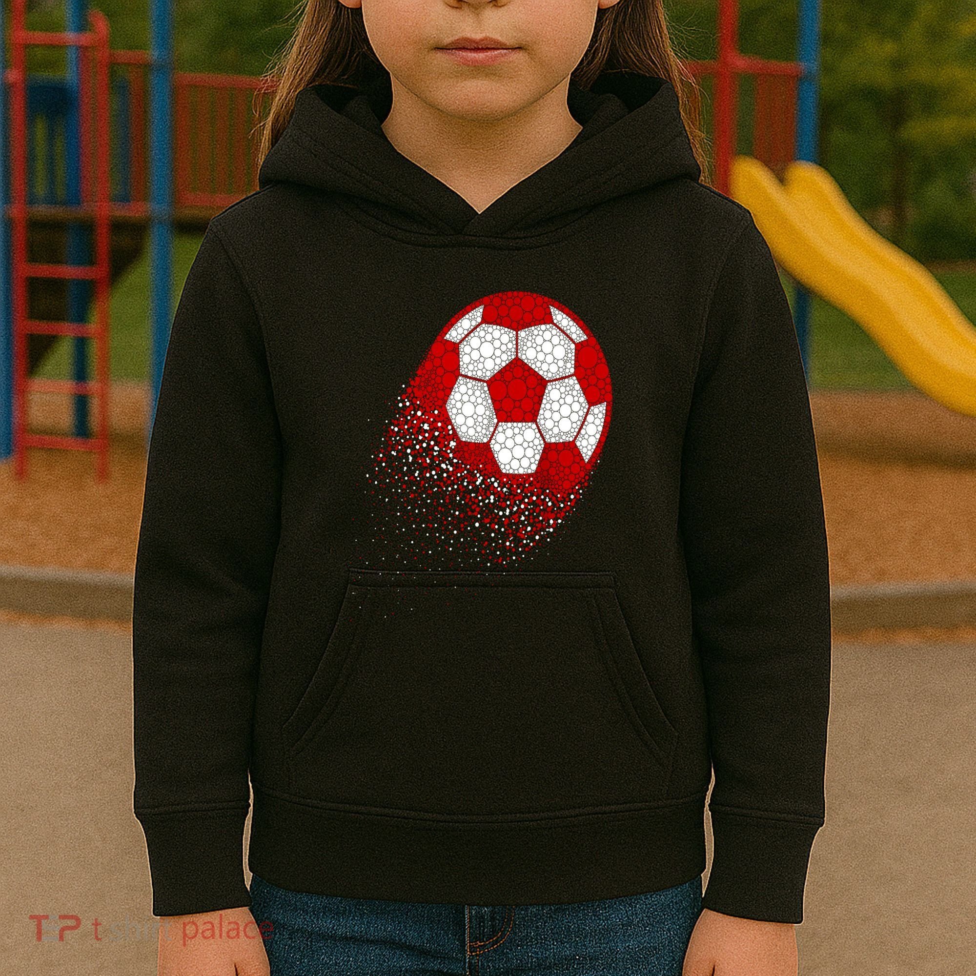 Happy Dot Day Ball With Polka Dots Funny Soccer Gift Kids Hoodie