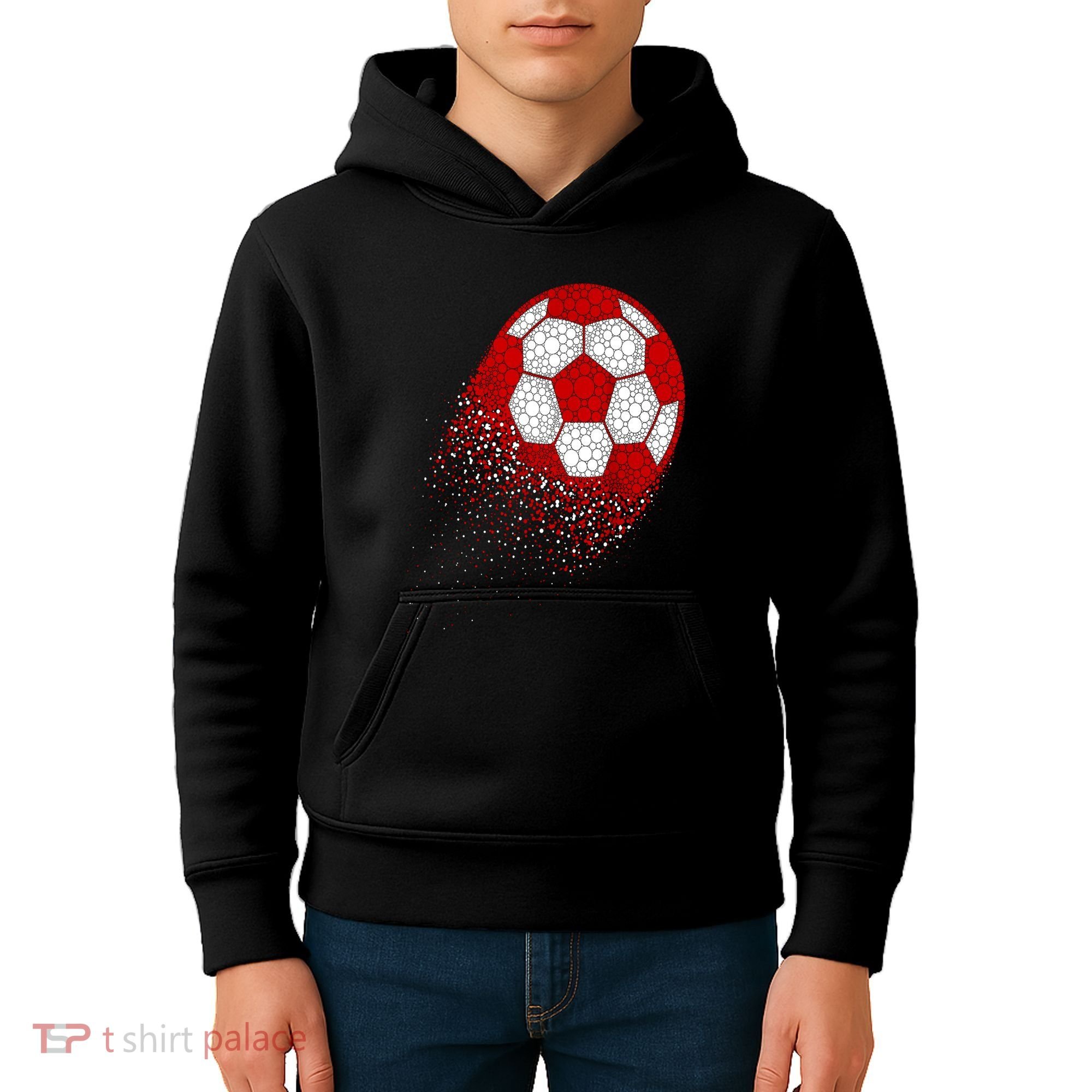 Happy Dot Day Ball With Polka Dots Funny Soccer Gift Kids Hoodie
