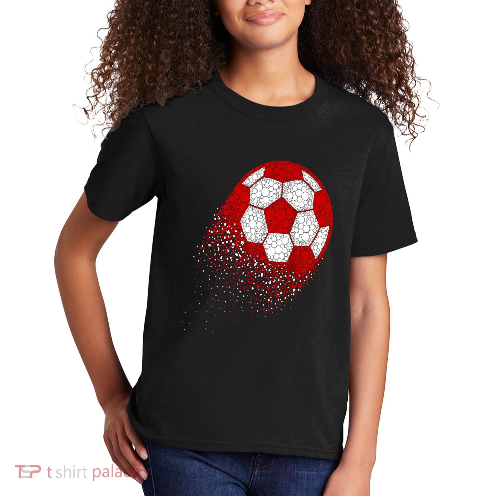 Happy Dot Day Ball With Polka Dots Funny Soccer Gift Kids T-Shirt