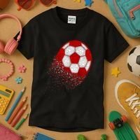 Happy Dot Day Ball With Polka Dots Funny Soccer Gift Kids T-Shirt thumb 3