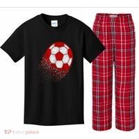 Happy Dot Day Ball With Polka Dots Funny Soccer Gift Kids Plaid Pajama Set thumb 0