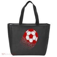 Happy Dot Day Ball With Polka Dots Funny Soccer Gift Tote Bag thumb 0