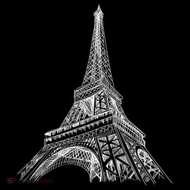 Hand Drawn Eiffel Tower Button