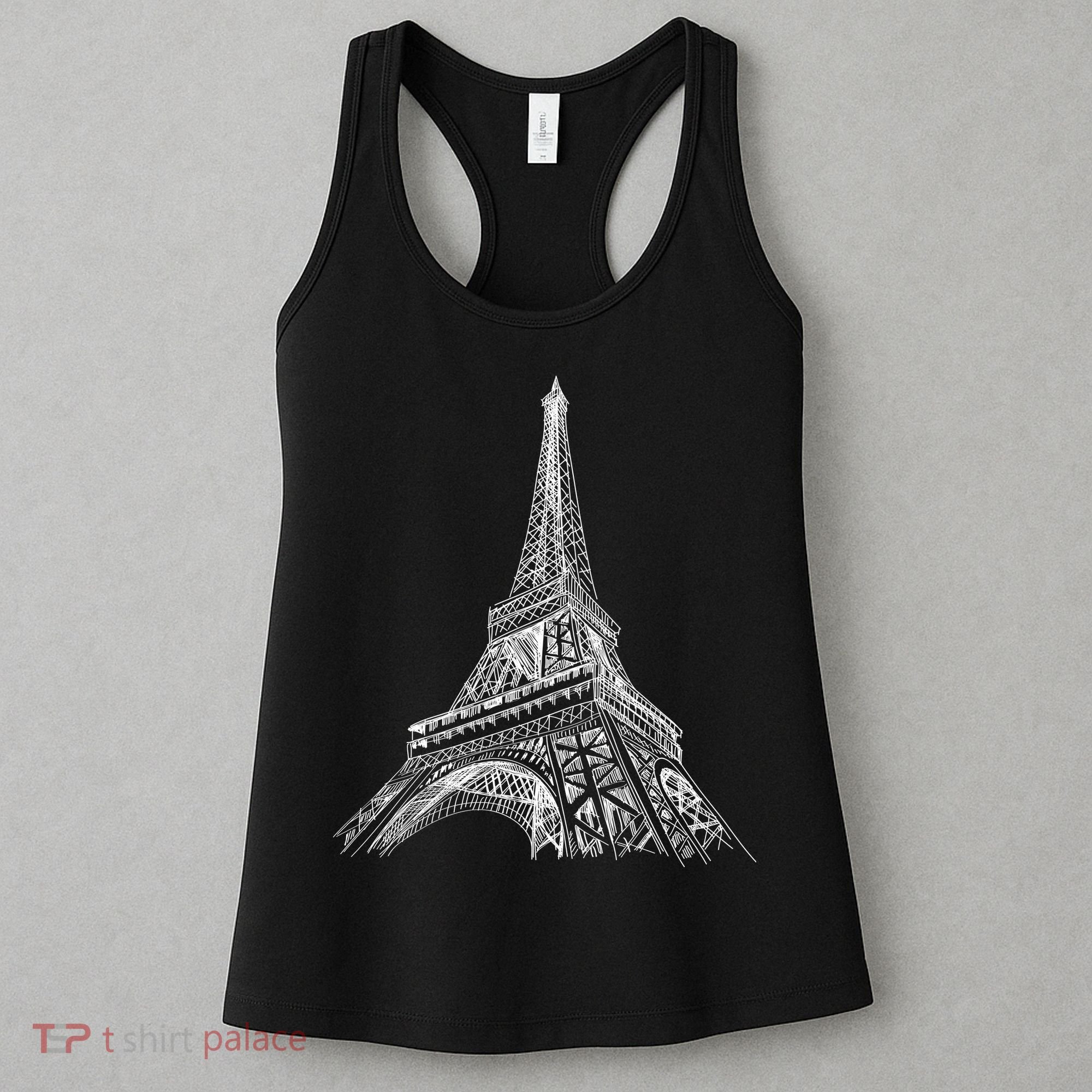 Hand Drawn Eiffel Tower Women's Tank Top