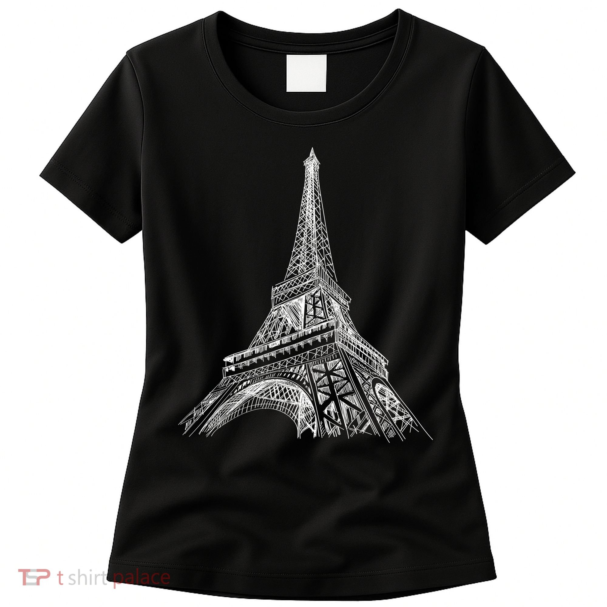 Hand Drawn Eiffel Tower Women's T-Shirt