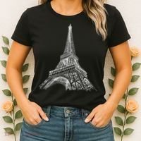 Hand Drawn Eiffel Tower Women's T-Shirt thumb 2
