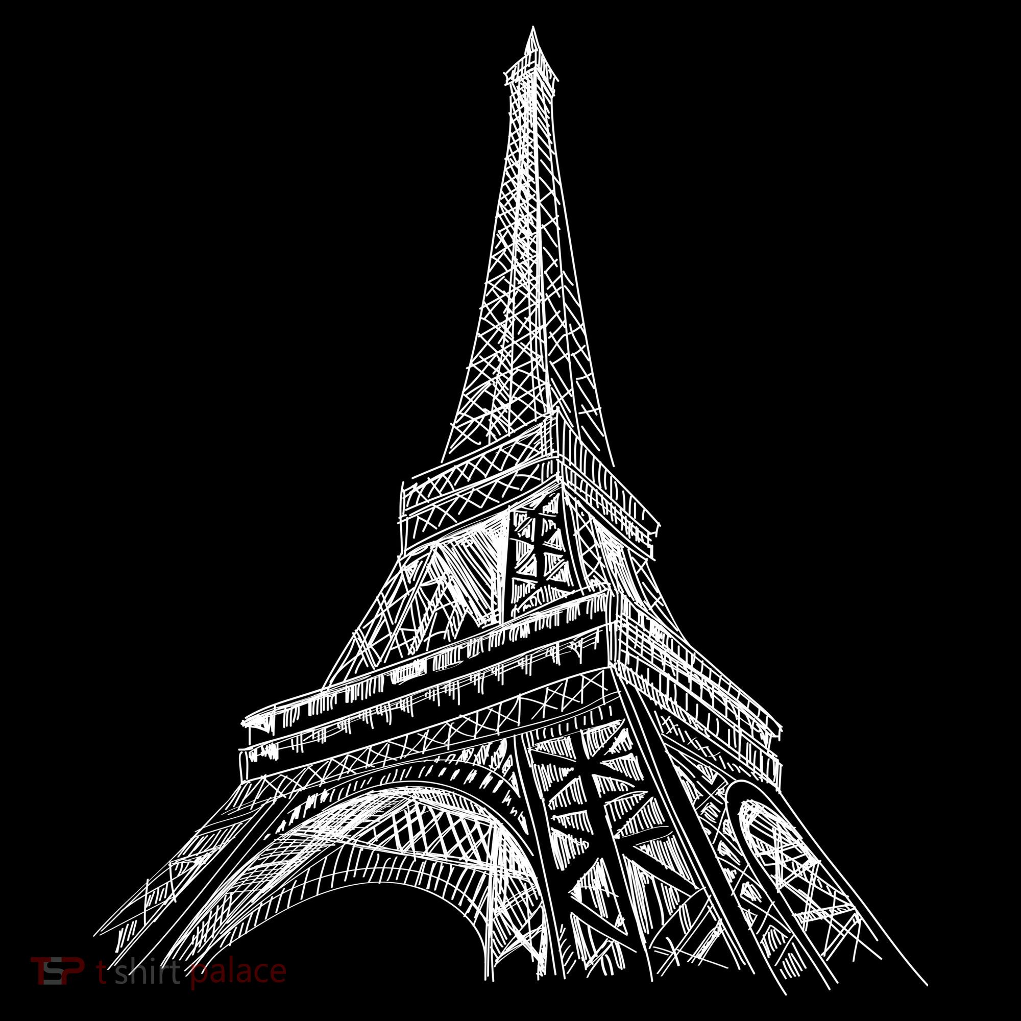 Hand Drawn Eiffel Tower Women's T-Shirt