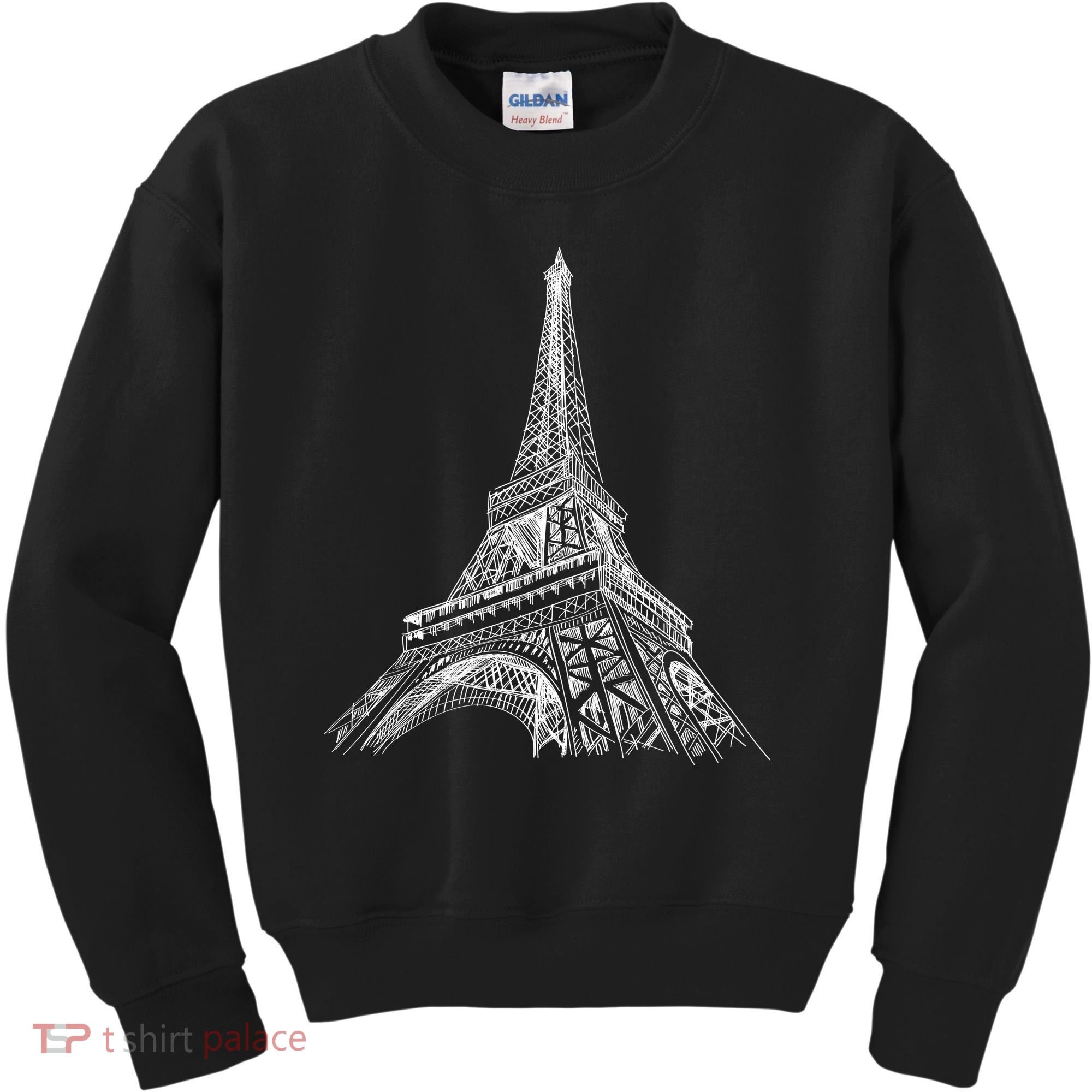 Hand Drawn Eiffel Tower Kids Sweatshirt