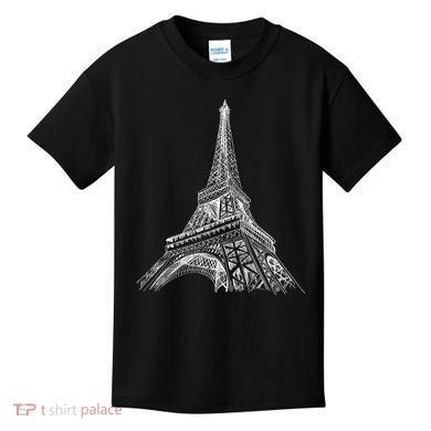 Hand Drawn Eiffel Tower Kids T-Shirt