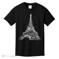 Hand Drawn Eiffel Tower Kids T-Shirt thumb 0