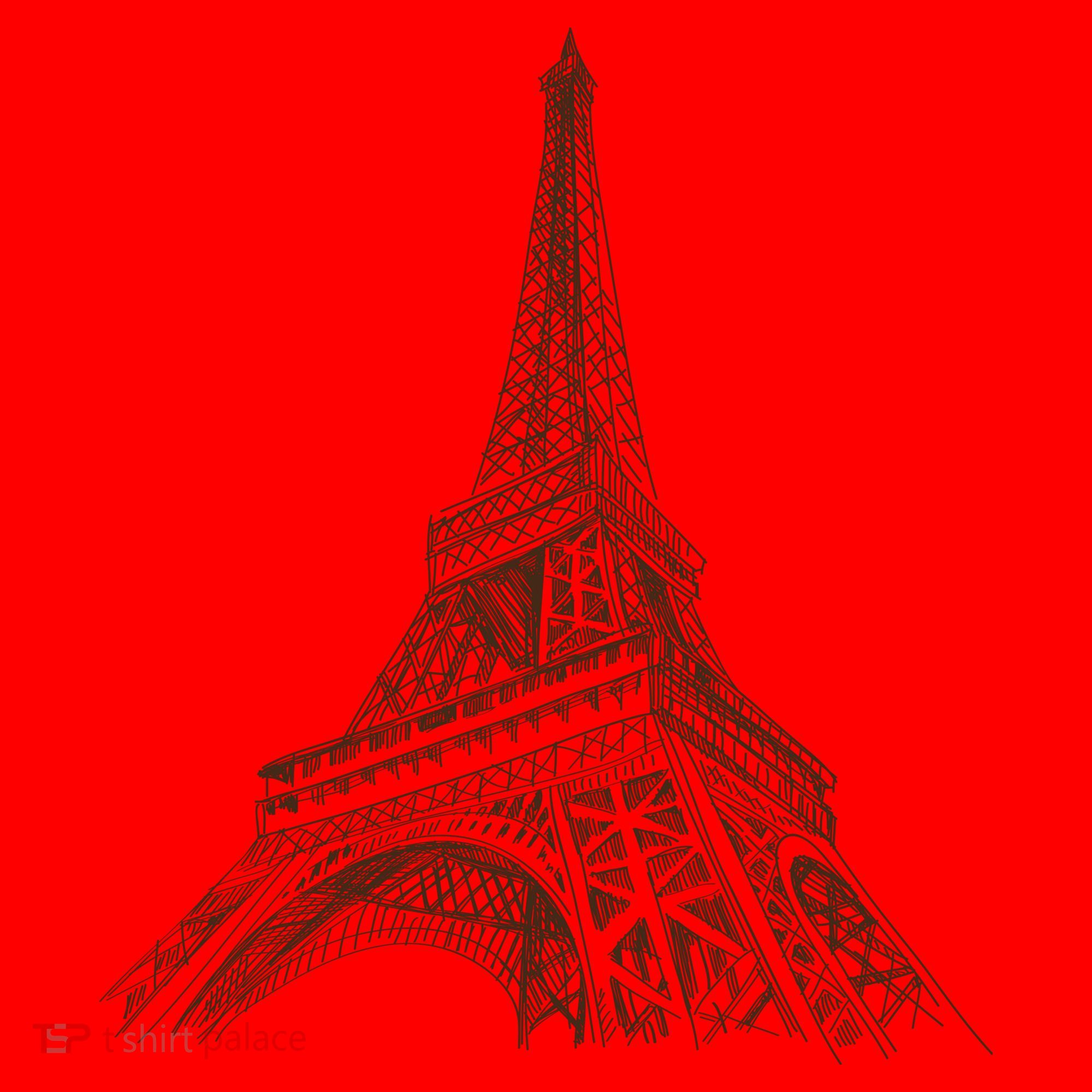 Hand Drawn Eiffel Tower Santa Hat