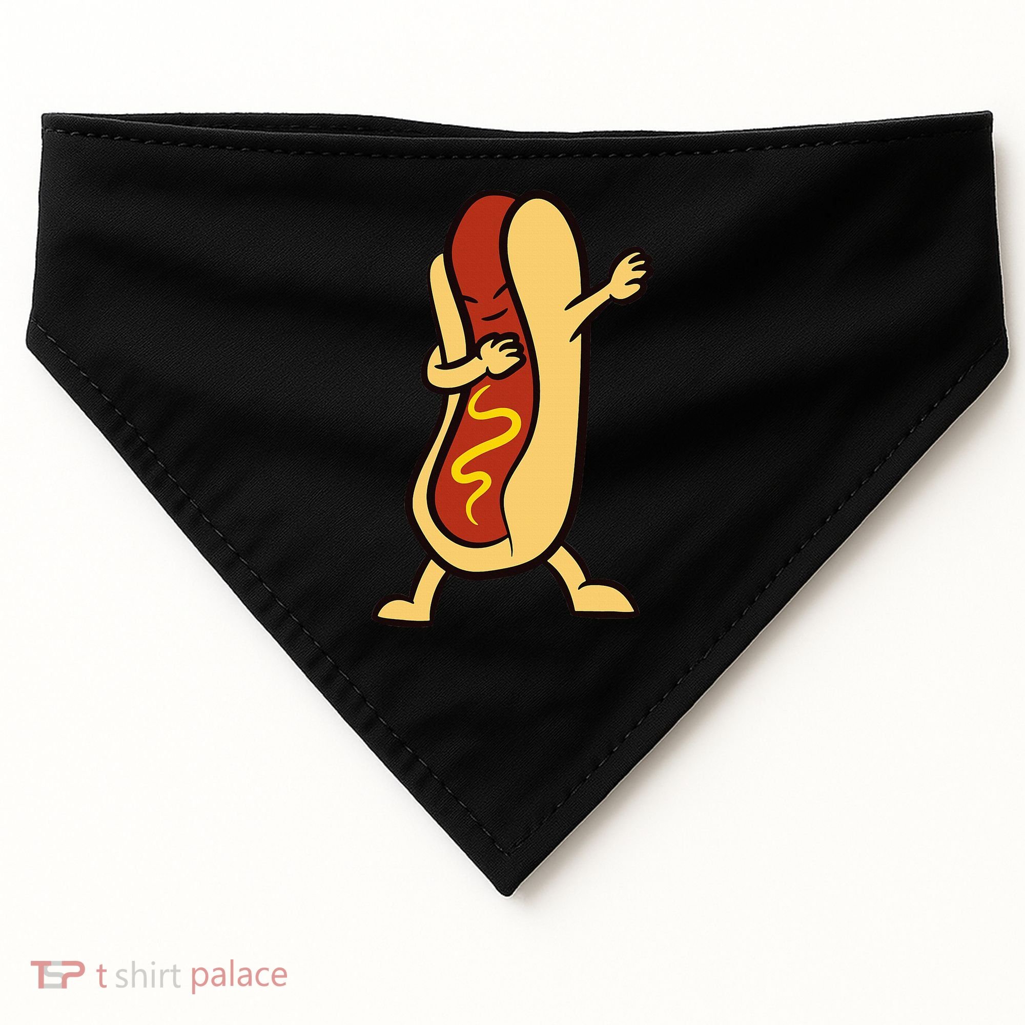Hotdog Dabbing Funny Hot Dog USA-Made Doggie Bandana