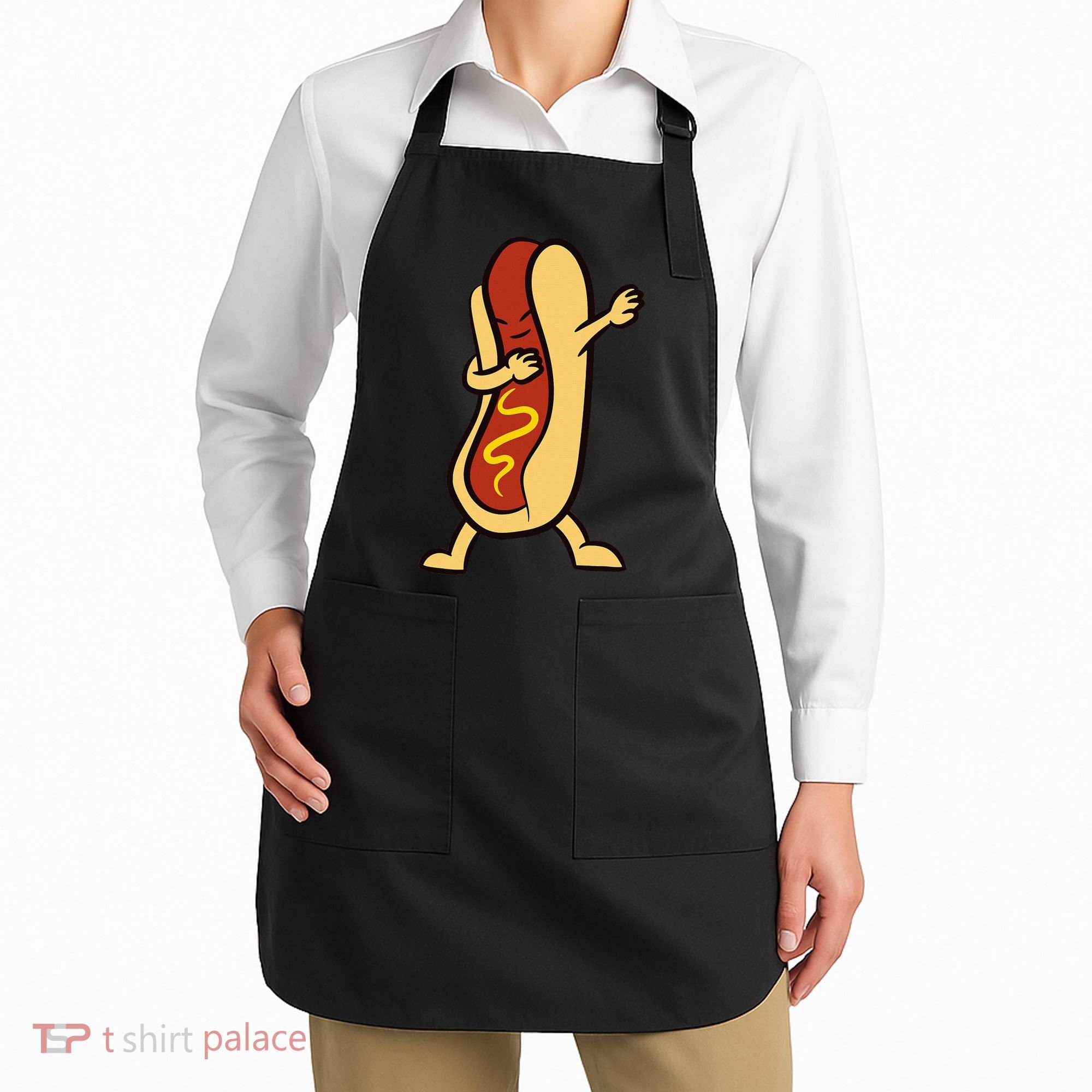 Hotdog Dabbing Funny Hot Dog Apron