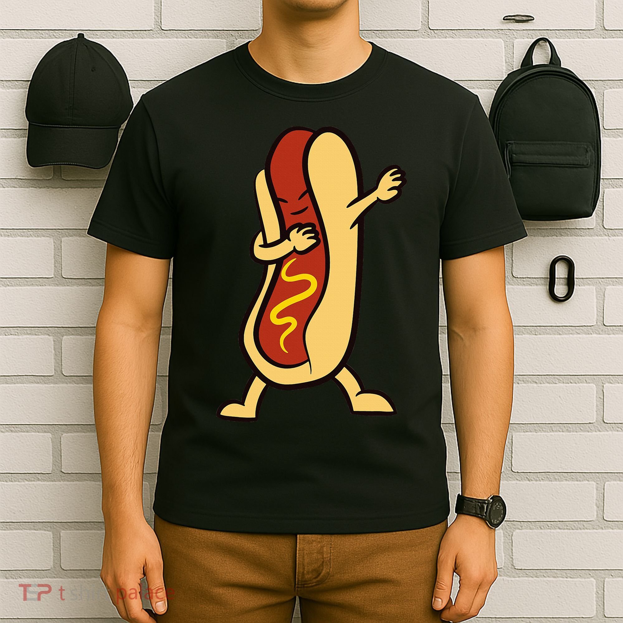 Hotdog Dabbing Funny Hot Dog T-Shirt