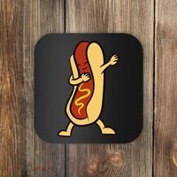 Hotdog Dabbing Funny Hot Dog Coaster thumb 0