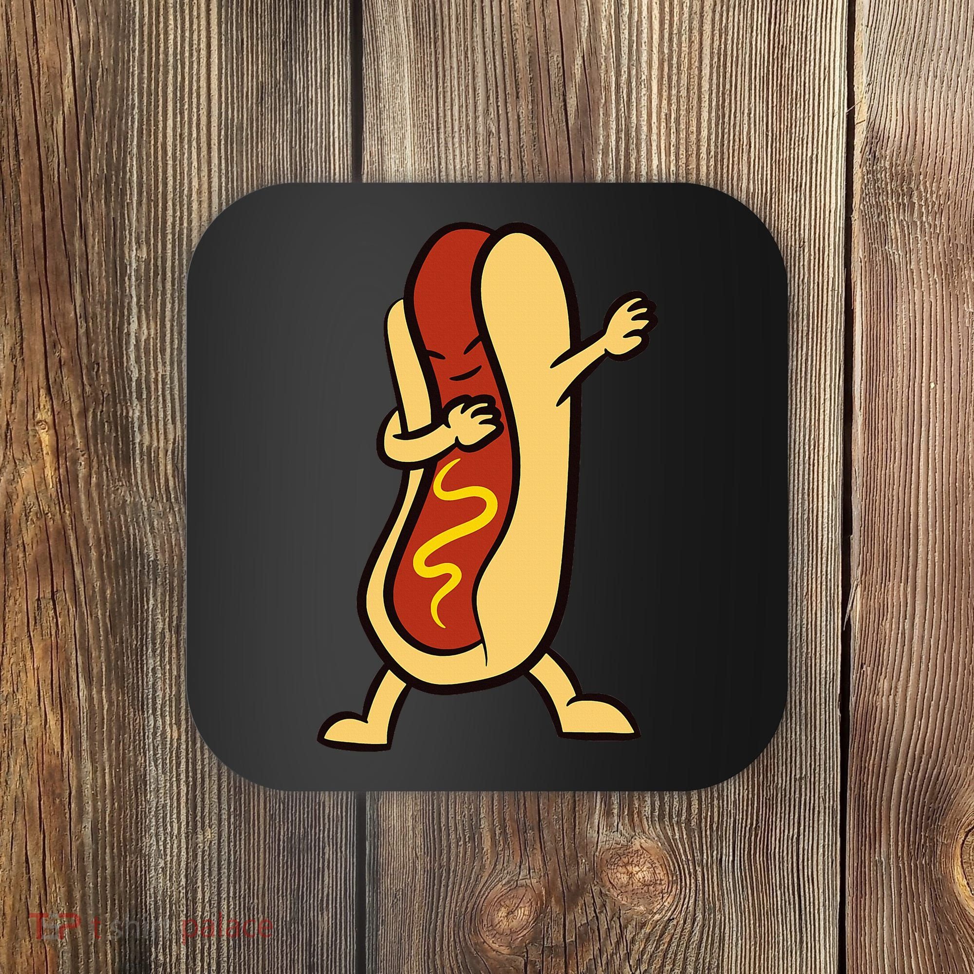 Hotdog Dabbing Funny Hot Dog Coaster