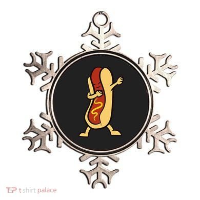 Hotdog Dabbing Funny Hot Dog Ornament